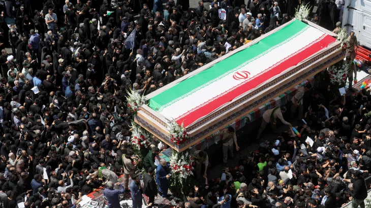 Numerous Dignitaries Attend The Final Service For The  Iranian President Ebrahim Raisi.