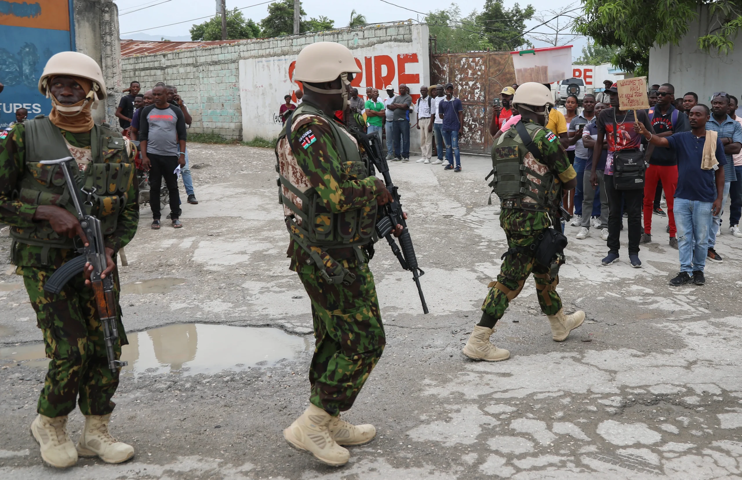 Police From Kenya Patrol The Capital Of Haiti