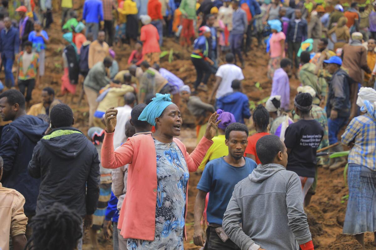 Following a Fatal Mudslide in Southern Ethiopia, Rescue Operations are Still Underway