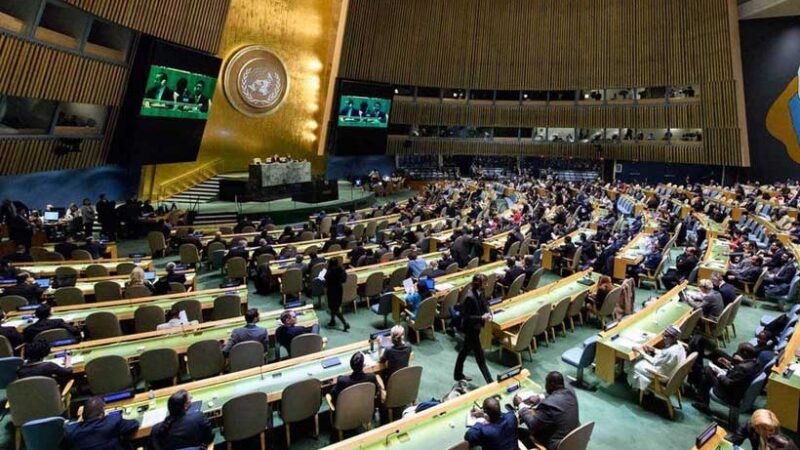 The United Nations General Assembly Adopts a Plan to Combat Global Dangers.