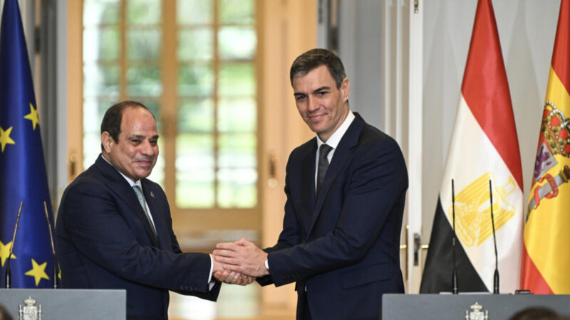 Leaders of Egypt and Spain Agree on Rebuilding Gaza