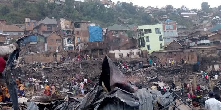 A Catastrophic Fire Destroys a Neighborhood in Bukavu, Killing 14 People