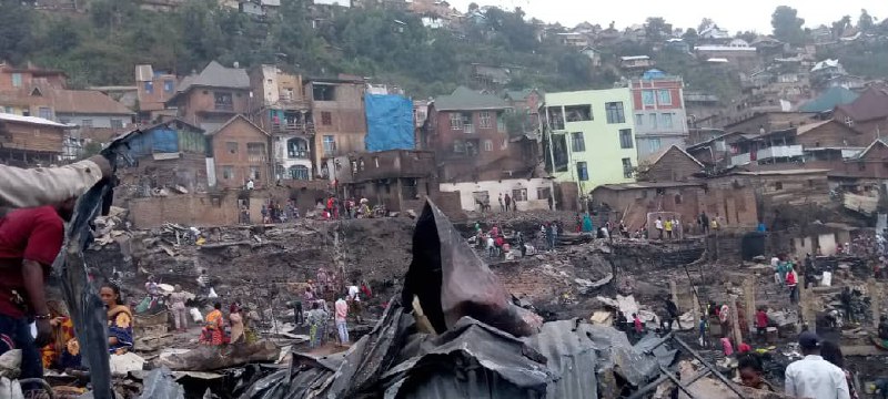 A Catastrophic Fire Destroys a Neighborhood in Bukavu, Killing 14 People
