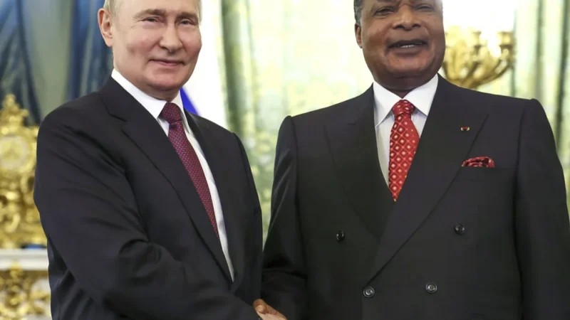 The President of the Republic of Congo Has Meetings With his Russian Counterpart