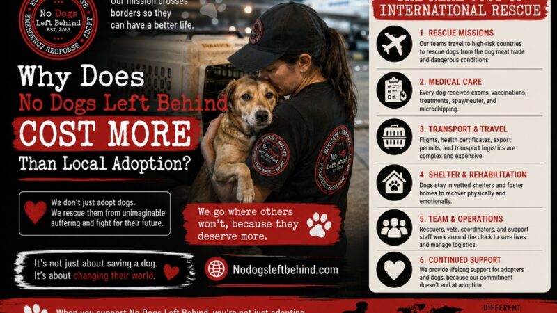Why Does No Dogs Left Behind Cost More Than Local Adoption? Understanding the Real Cost of International Rescue