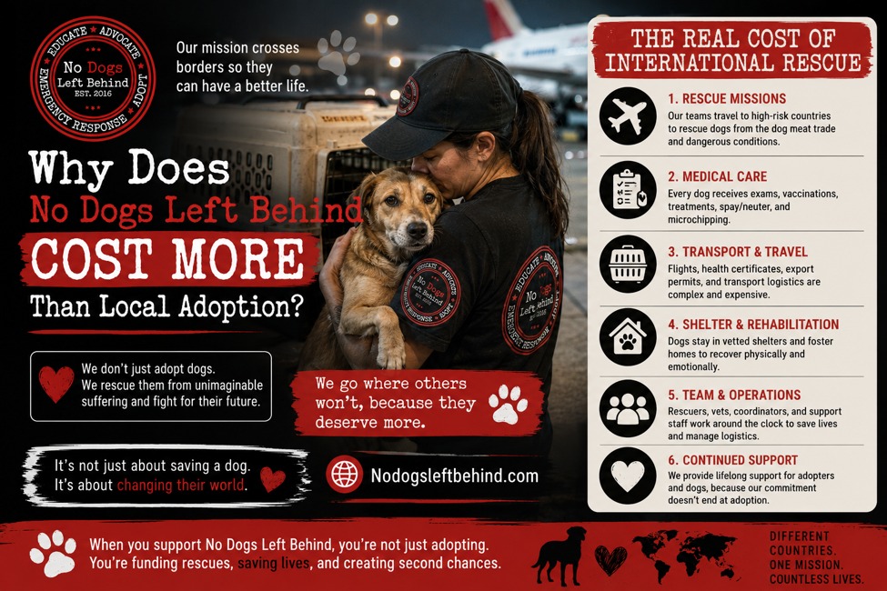 Why Does No Dogs Left Behind Cost More Than Local Adoption? Understanding the Real Cost of International Rescue