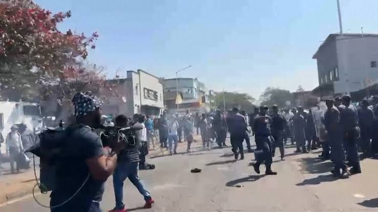 Injuries as Violence Breaks Out at an Anti-Immigrant Demonstration in South Africa