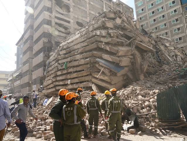 The Fall of a Building in Nairobi Causes Safety Concerns as Rescuers Search the Rubble